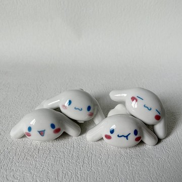 JL 出口日本sanrio陶瓷餐具 可愛卡通大耳狗小白筷子架筷托裝飾品