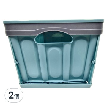 多功能折疊收納箱 30公升 PP/EVA材質  大  天空藍  2個
