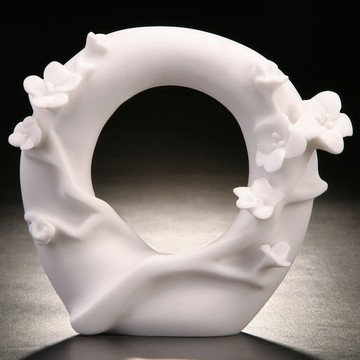 筌美術Gallery Chuan｜綻放芬芳系列_《向你微笑（山櫻花）》石雕