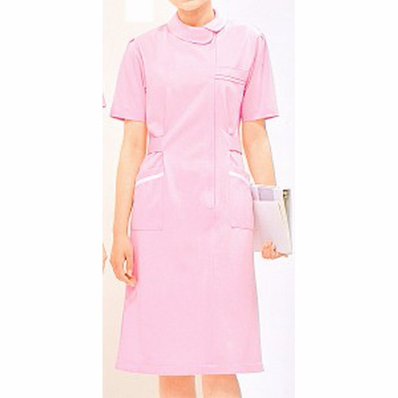 Nk518 4 ナースワンピース 半袖 ピンク 白 全1色 看護師 ドクター ナース 介護 メディカル白衣 モンブラン Montblanc 通販 Lineポイント最大4 0 Get Lineショッピング