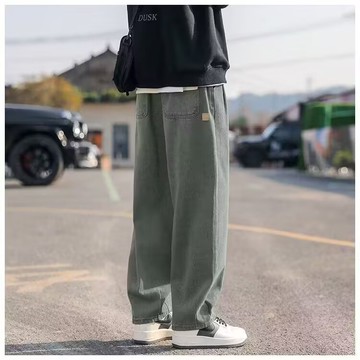 現貨隔日達 M-8XL 裤子男款 春秋夏季直筒裤 潮牌 宽松 阔腿褲 美式工装 休闲长裤男 直筒長褲 大呎碼男裝 KLC