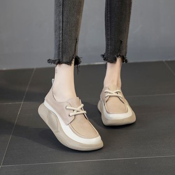 2024春季新款小皮鞋厚底真皮軟底不累腳女鞋春秋軟皮單鞋春鞋女款