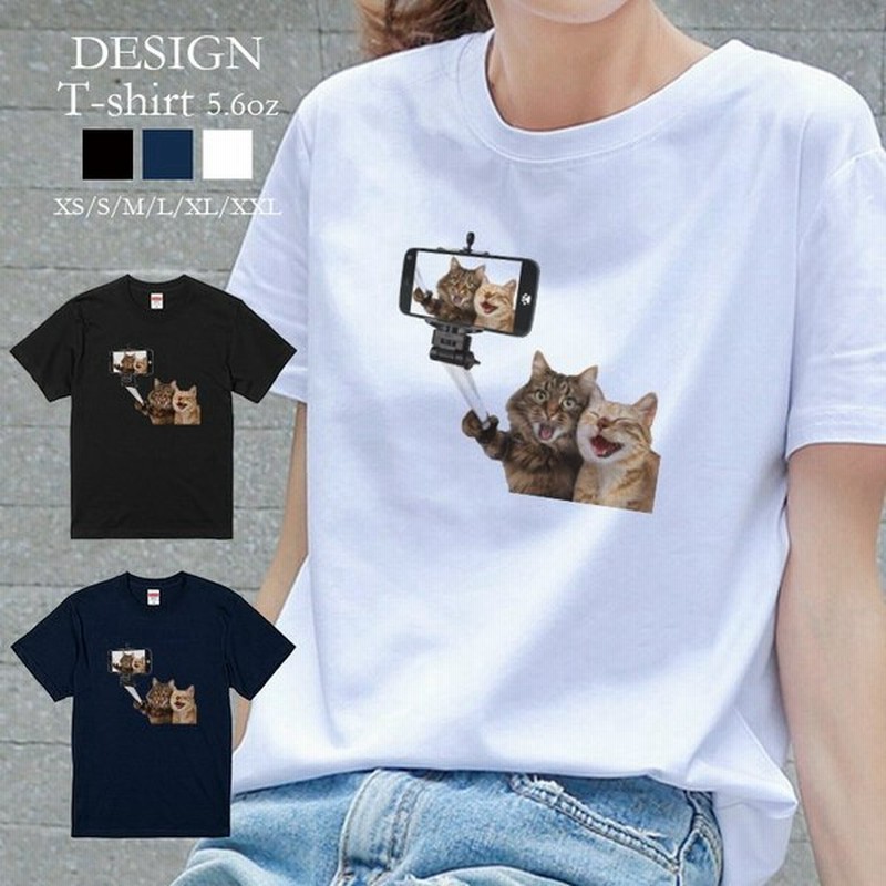 Tシャツ レディース 半袖 トップス 男女兼用 おもしろtシャツ ネコ 猫 シャッターチャンス 猫ちゃん クルーネック プリントtシャツ 通販 Lineポイント最大get Lineショッピング