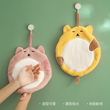 加厚卡通掛式擦手巾兒童擦手吸水廚房浴室家用可愛韓國干手巾毛巾