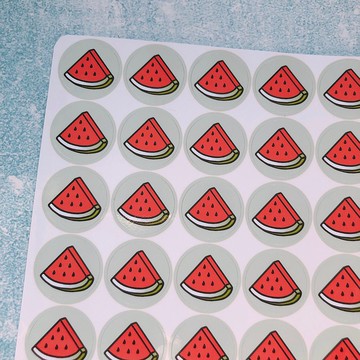 西瓜 圓形貼紙
