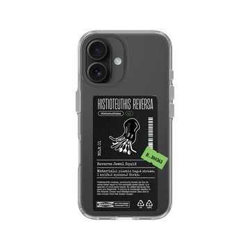 iPhone 16 Clear 透明 - Marine Debris - 塑膠袋逆帆魷（隱藏版）