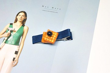 <女孩兒黏土髮飾> => 藍莓鬆餅－髮夾系列－#仿真黏土 #可愛