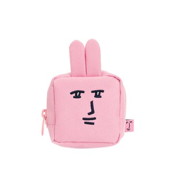 My friend rabbit｜粉紅兔子零錢包(表情沉默款)