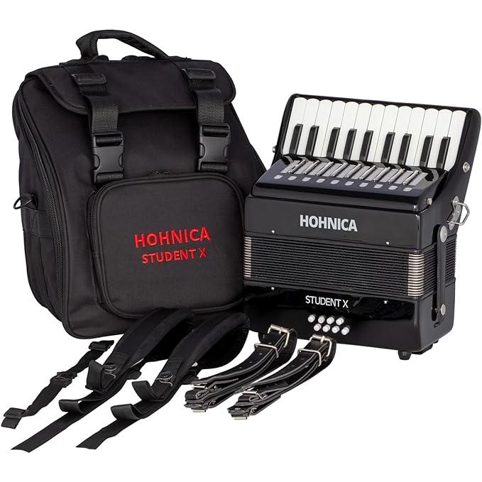 Hohner 30鍵 学生 X ピアノアコーディオン (ブラック)