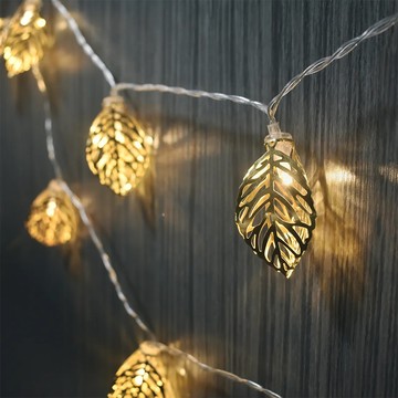 TREEWalker LED葉子燈串(暖白光)-USB 燈串長349CM 約110G  1個