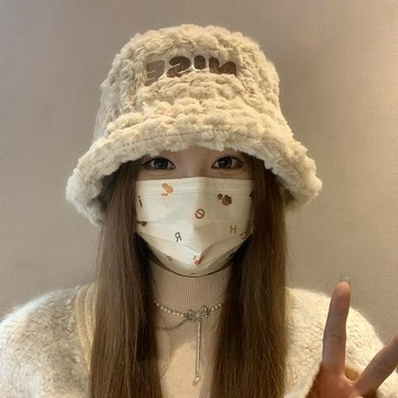 🔥臺灣出🔥2025新款帽子女冬季加絨保暖毛絨絨漁夫帽大頭圍顯臉小韓版盆帽