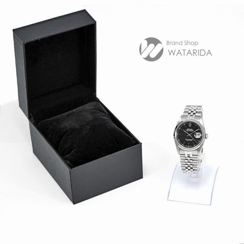 ロレックス ROLEX デイトジャスト 16234 S番 横穴 SS WG 黒文字