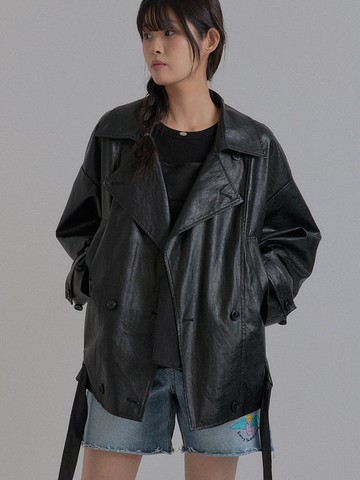 Urban Layer Faux Leather Rider Jacket [Black]
