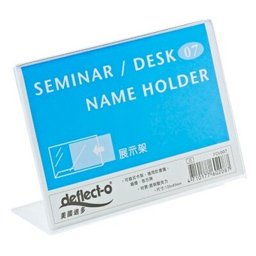 【文具通】Deflect-o 迪多 L型標示牌-120x85mm DT7CL007【APP滿額下單10%點數(單一帳號最高5000點)】1/31止