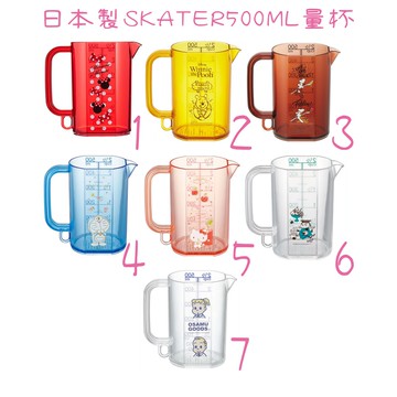 日本製 Skater 透明 大容量 500ML 量杯 計量杯 水杯 水壺 迪士尼 小熊維尼 米老鼠 哆啦a夢 MMC1