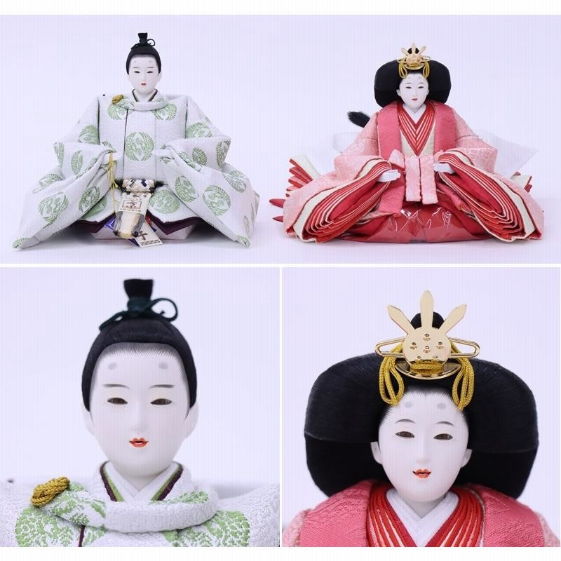 花さまおまとめ 雛人形 木目込み 親王平飾り ゆかり 遊香 A-NO.70 47153 hn297