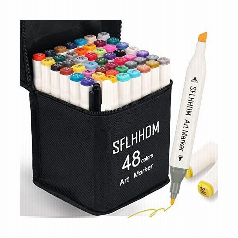 マーカーペン 油性 アートマーカー イラスト 筆 速乾性 カラーペン 塗り絵 水彩ペン 発色良い 太細 両端 筆先 描画 描きやすい Diy 子供 手帳 練習用 キャリング 通販 Lineポイント最大get Lineショッピング