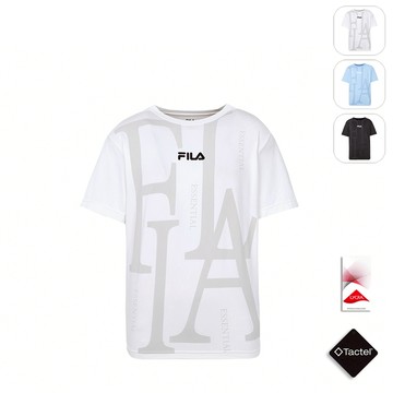 【FILA】男性 萊卡彈性 圓領T恤-白色 1TEY-1600-WT