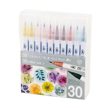 【Kuretake 吳竹】ZIG 彩繪毛筆 30色 A /組 RB-6000AT-30VA-JP