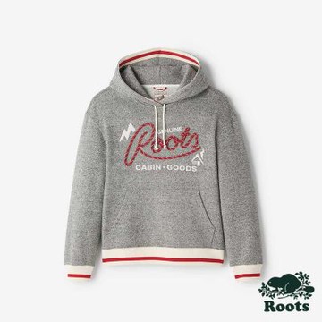 Roots女裝- CABIN FLEECE 連帽上衣-灰色
