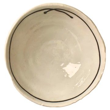 白釉黑線紋7井  陶瓷碗-日本製造  寬20cm高8cm  容量1000mL  1個