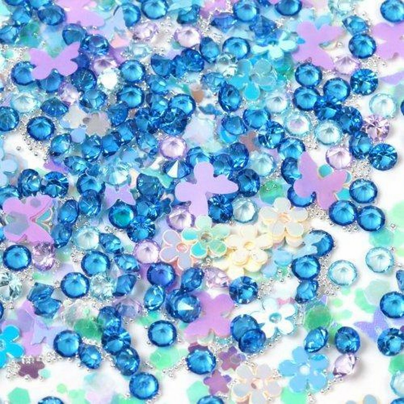 レジン封入素材 ラメホロ レジンパーツ デコパーツ ビジュー お粉 蓄光 蝶 バタフライ 花 ピーチ・メルバ シェイカーモールド GreenOceanオリジナルブレンド♪《No.041》
