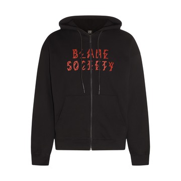 44 Label Group - Black, White And Red Cotton Sweatshirt