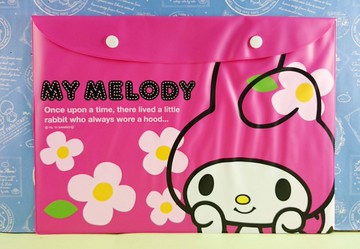 【震撼精品百貨】My Melody 美樂蒂~扣式文件袋_桃