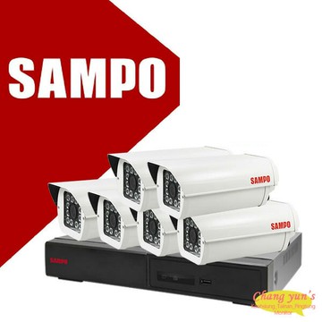 昌運監視器 聲寶 8路6鏡優惠組合 DR-TWEX3-8 VK-TW2C98H 2百萬攝影機 監視器