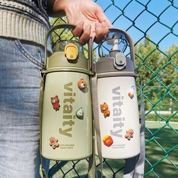 保溫杯大容量帶吸管杯便攜1500ml學生水杯女士可愛水壺超大男杯子