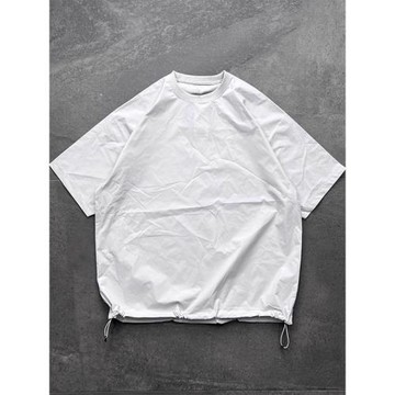 FLEECITY 25SS日系山系戶外運動機能速干下擺抽繩圓領休閑短袖T恤