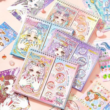 【B.H 隔日到貨】貼紙 貼紙書 美甲 安靜書 美甲貼紙 化妝 diy 貼紙本 手工diy 微縮場景貼紙 芯陌