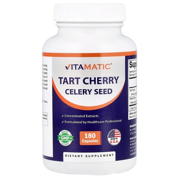 Vitamatic, 酸櫻桃芹菜籽膠囊，180 粒