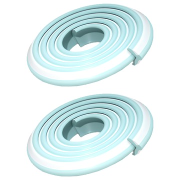 vanibaby L型 雙色加厚 時尚質感 防撞邊條 NBR材質 柔韌耐用 邊角防護 寶寶不碰撞  200cm  藍色  2條