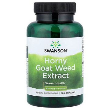 Swanson, 淫羊藿籽提取物，500 微克，120 粒膠囊