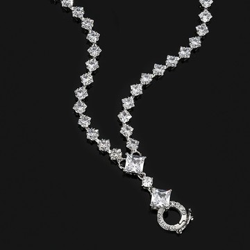 新款銅底鍍白金泡泡百搭鏈釦頭可拆