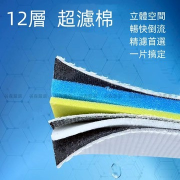<超濾棉>水族多功能立體過濾棉 12層一體精濾棉  高要求水質首選  多組合復合棉   一款頂多款  水族用品