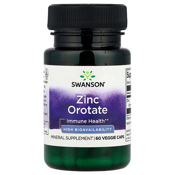 Swanson Vitamins, 乳清酸鋅，60 粒素食膠囊（每粒膠囊 10 毫克）