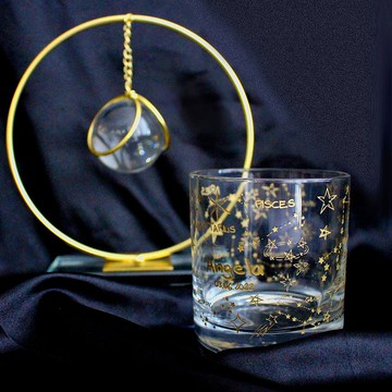 Minimalist|簡單愛系列|訂製星座星河圖威士忌對杯|雕刻