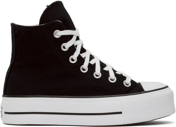 Converse 黑色 Chuck Taylor All Star Canvas Platform 高帮运动鞋