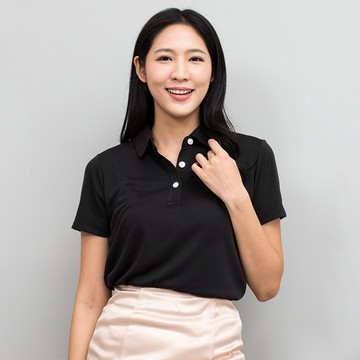 O5 PRO｜奇異POLO－女版/翻領 (黑)