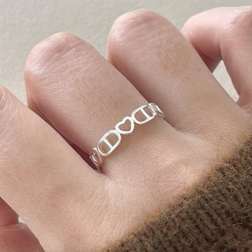 [Relise] （台灣現貨）A0514$ 通體純銀 s925純銀 愛心簡約戒指 愛心戒指 純銀 戒指