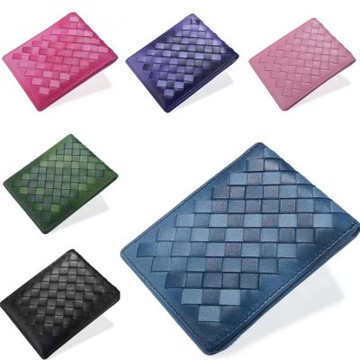 [巴黎精品] 現貨+預購 真皮編織短夾真羊皮長夾錢包卡夾零錢包手拿包-經典質感輕薄男女皮夾9色a1ke77