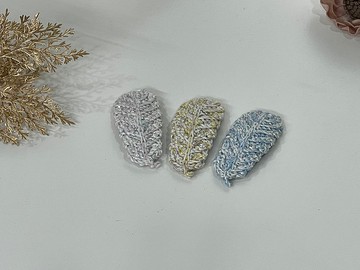 手工編織 亮片羽毛髮夾 BB夾