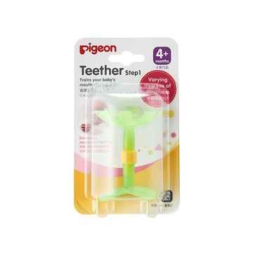 Pigeon 日本貝親 嘴唇訓練器 綠色小花 4M+