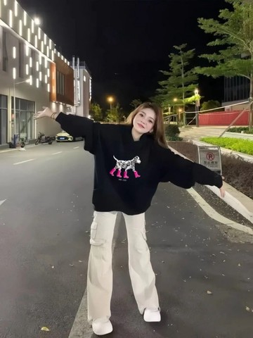 美式複古連帽 女生上衣 連帽衛衣女 韓系 抗皺  銀狐絨帽T 连帽重磅帽T 刷毛帽T 寬鬆絨衫加絨外套慵懶風