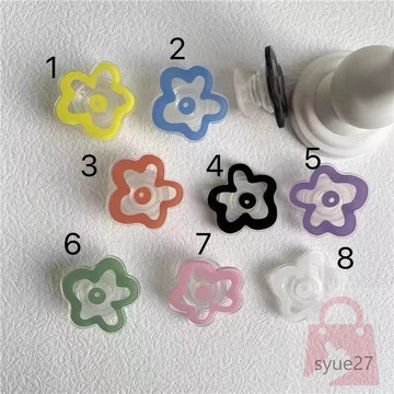 ins韓風可愛透明 太陽花朵 氣囊手機支架 溫柔純色閨蜜同款 小眾創意伸縮折疊支架 多功能通用追劇神器