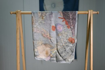 【記憶有限】EcoPrint 花葉移印  絲巾/掛畫