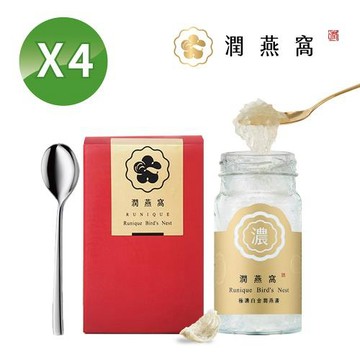 【潤燕窩】24K極濃白金潤燕盞-環保4入盒 (燕窩)
