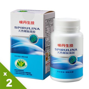 【味丹】天然螺旋藻 藍藻錠2入組(600粒/瓶)